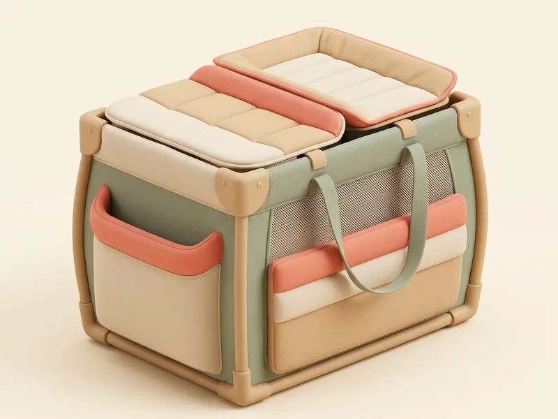 Playard / Pack ’n Play — A folding crib, changing station and playpen in one bag