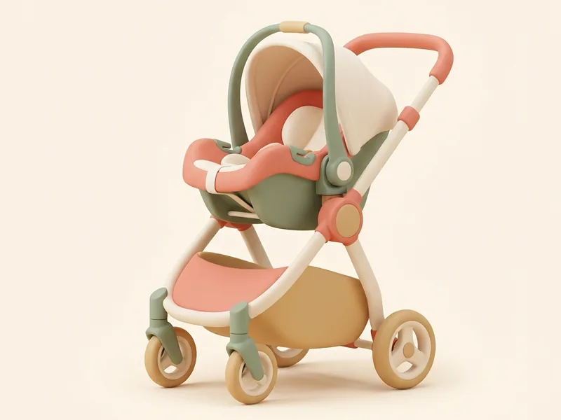 Travel-System Stroller — A full-size stroller your infant seat clicks into